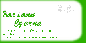 mariann czerna business card
